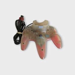 Manette Nintendo 64 Clear Red – Officielle – Occasion en Bon État