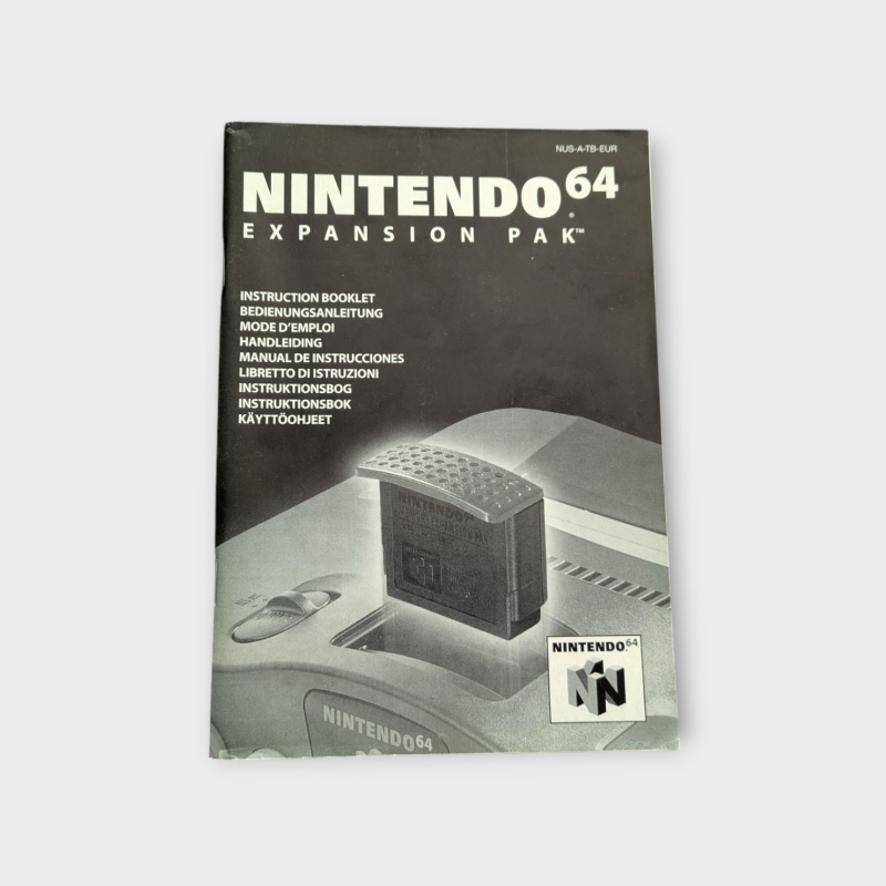Notice Memory Expansion Pak Nintendo 64 EUR – Manuel Officiel Multilingue