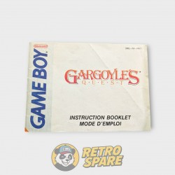 Notice Gargoyle's Quest Nintendo GameBoy FAH