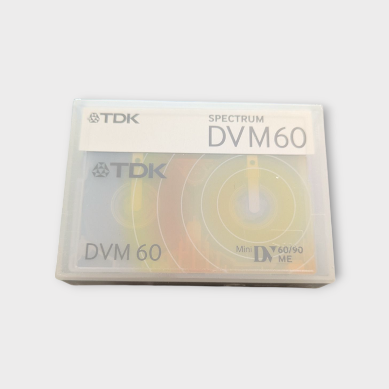 Cassette Mini DV TDK Spectrum DVM60 – 60 min SP / 90 min LP – Neuve sous blister (NOS, Vidéo numérique)