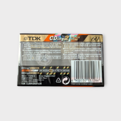 Cassette Audio Vierge TDK CDing2 – 60 minutes – Neuve sous blister (NOS, Vintage, Type II Chrome)