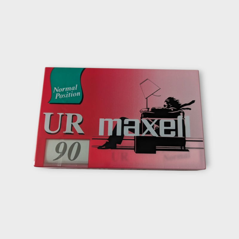 Cassette Audio Vierge Maxell UR – 90 minutes – Neuve sous blister (NOS, Vintage, Type I Normal)