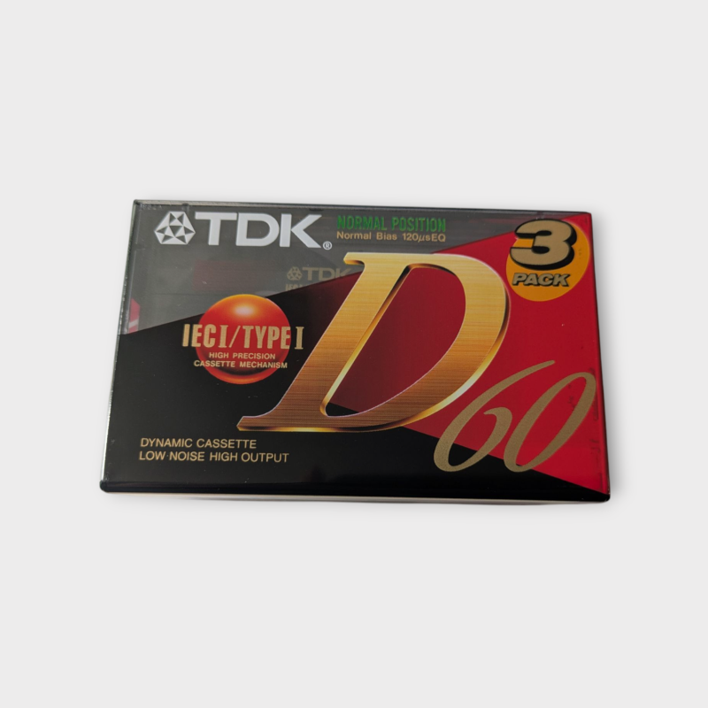 3 Cassettes Audio Vierge TDK D 60min NEUVES