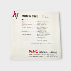 Notice Fantasy Zone HuCard NEC PC-Engine