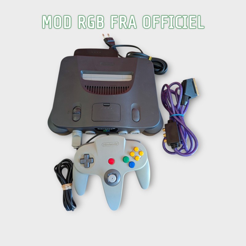 Console Nintendo 64 FRA – Mod RGB Officiel + Accessoires