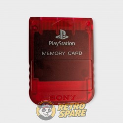 Carte Mémoire Playstation 1 Sony Officielle Rouge Transparent (clear red)