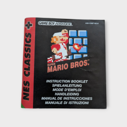 Notice originale Super Mario Bros – Édition NES Classics – Game Boy Advance (GBA) – Multilingue