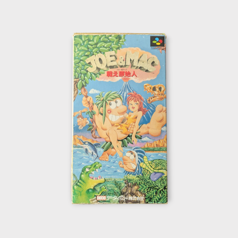 Joe & Mac Nintendo Super Famicom – Jeu complet en boîte avec notice (version japonaise)