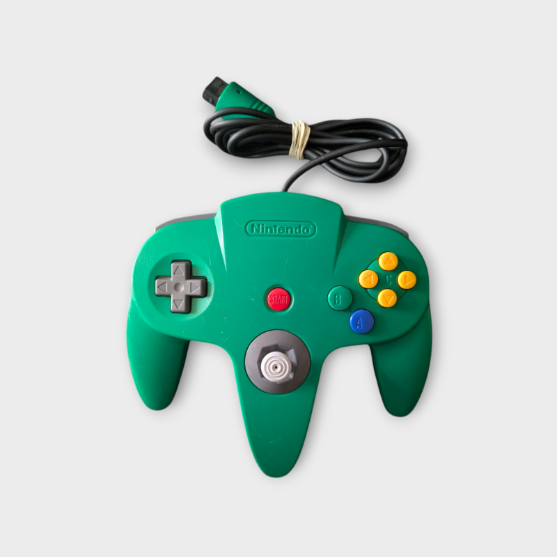Manette Nintendo 64 Verte – Officielle – Occasion en Bon État