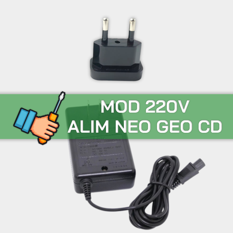 Service de Modification de Votre Alimentation Neo Geo CD Japonaise (SNK) en 220V