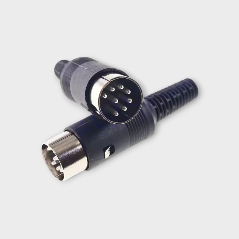 Prise DIN 8 broches mâle à souder forme “U” – Compatible Sega Mega Drive / Master System