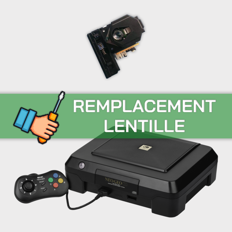 Forfait remplacement lentille optique Neo Geo CD Front Loading