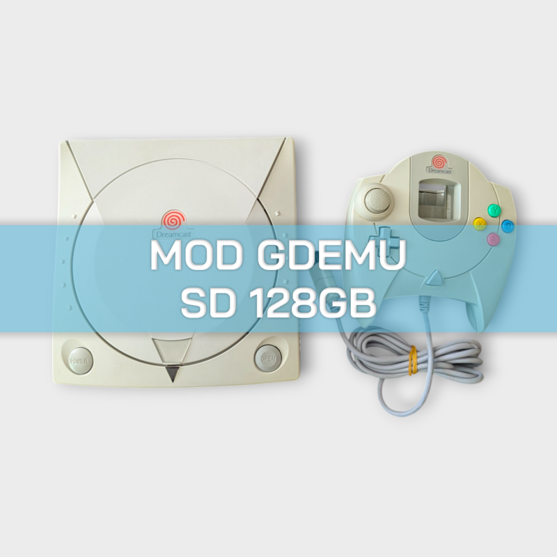 Console Sega Dreamcast avec GDemu + Carte SD 128 GB